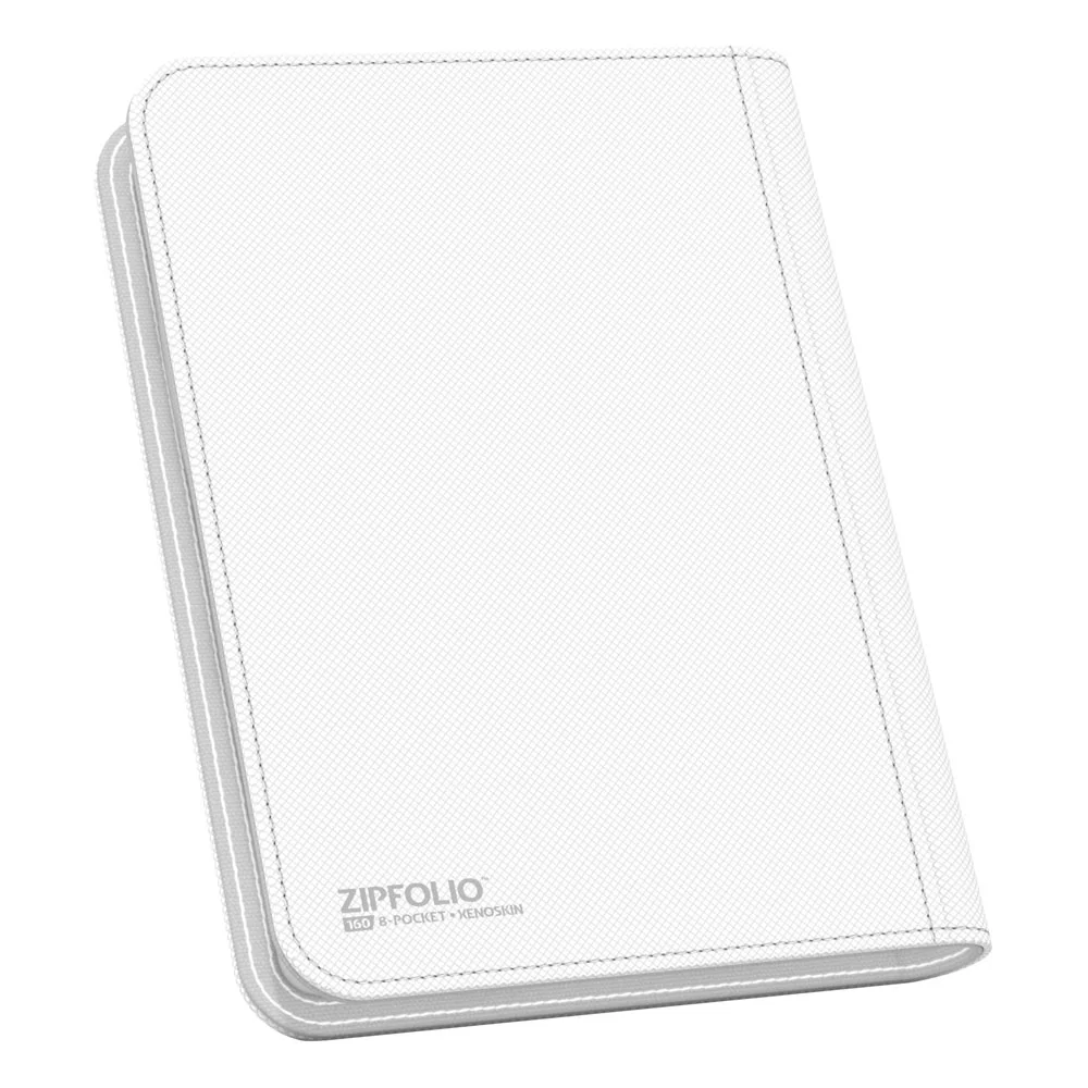 Ultimate Guard Zipfolio (160 double-sleeved cards) 8-Pocket 70 x 97 mm Xenoskin - White